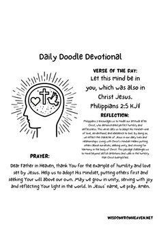 Daily Doodle Devotional - Philippians 2:5 - Read - Reflect - Pray