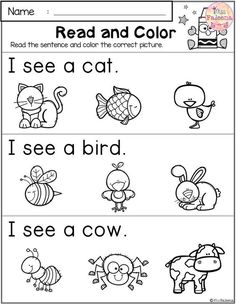 the worksheet for reading and writing with pictures to help students learn how to read