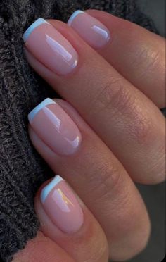 Gel Nails French, Subtle Nails, Simple Acrylic Nails, White French, Neutral Nails