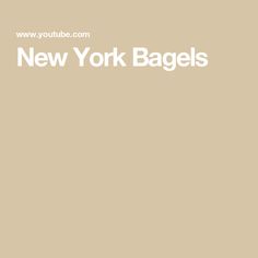 the new york bagels logo is shown in white on a tan background with black lettering