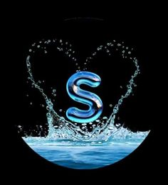 the letter s is splashing out of water