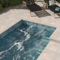 6x6 Swimming Pool Deep Emerald porcelain tile - Industry Tile Pebble Tec Pool Finish, Ivy Hill Pool Tile, Swimming Pool Waterfall Tile, No Tile Pool, Pink Swimming Pool Tiles, Pool Tile With Brick Coping, Decorative Pool Tiles, Mid Century Modern Pool, Waterline Pool Tile