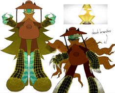 the paper doll is dressed up as a scarecrow and holding a lantern in her hands