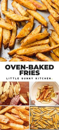 oven - baked fries are the perfect side dish for any meal or appetizer