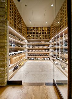 an image of a wine cellar with lots of bottles