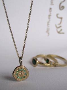 Delicate Gold Pendant, Emeralds Necklace, Gold Emerald Necklace, Necklace For Kids, Gold Necklace Pendant, Gold Highlights, Yellow Gold Necklace, Emerald Pendant, Custom Pendants