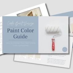 the paint color guide is open and showing it's contents