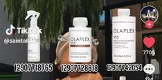 an ad for olaplex is shown with the same product in front of it