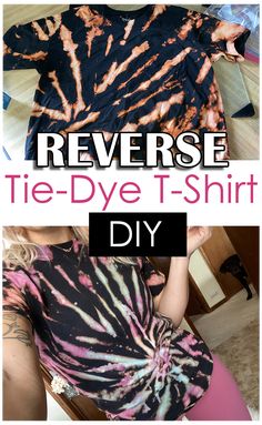 the reverse tie - dye t - shirt diy