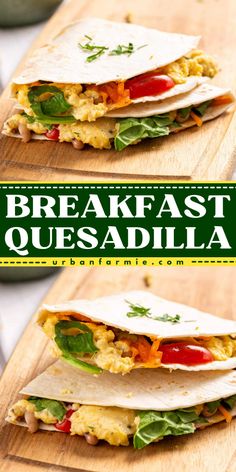 This breakfast quesadilla is a household staple for a quick, flavorful, and healthy breakfast. Filled with scrambled eggs, veggies, and melted cheese, it’s a delicious way to start the day. My version is vegetarian and freezer-friendly! Healthy Clean Eating, Vegetarian Breakfast, Vegetarian Recipes Easy