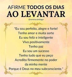 an image of a spanish poem with the words afrime todos dos dias ao leviantar