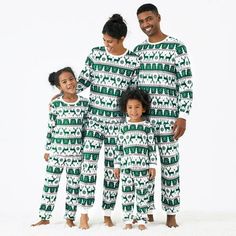 These comfortable, matching family pajamas feature a festive print with reindeer, snowflakes, and Christmas trees, perfect for cozy nights spent at home. Made with 95% polyester and 5% spandex, these pajamas are soft and comfortable. Suitable Seasons: Autumn/Winter Suitable Occasions: Home leisure Product Design: Festive print with reindeers, snowflakes, and Christmas trees. Size: 12-13 Years.  Color: Black.  Gender: female.  Age Group: kids. Cheap Cotton Family Matching Onesie, Family Christmas Pajamas Pictures Sugar Bee Clothing, Black And White Family Christmas Pajamas, Family Pajama Sets Christmas Walmart, Chrostmas Pajamas Family, Damily Christmas Pajamas, Family Chritmas Pjs, Christmas Pajamas Family, Boys Pjs