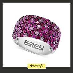 in stock Effy Rings, Pink Sapphire, Jewelry Watches, Ruby, Jewelry Rings, Sapphire, Buy Online, Fine Jewelry, Gemstones