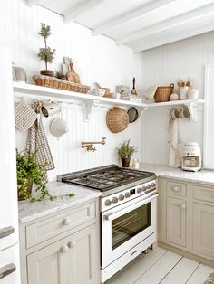 the kitchen is clean and ready to be used as a place for cooking or baking