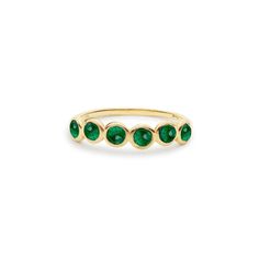 emerald bezel band | handmade in nyc | blanca monrós gómez Green Bezel Setting Stackable Rings, Emerald Jewelry With Bezel Setting In Round Band, Ring Simple Silver, Asymmetrical Jewelry, Iris Ring, Simple Silver Ring, Bezel Band, Lily Ring, Beach Wedding Jewelry