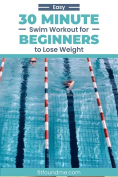 This easy 30 minute swim workout will burn fat and help you reach your goals. Swimming is a great exercise for anyone looking to improve their fitness. It's an especially great workout for beginners and those who may have suffered previous joint injuries. If you're a beginner though, it’s best to get the right kind of start with your workouts. Tap the pin for an easy 30 minute swim workout for beginners get started and find success in swimming! Water Aerobics Workout, Swimming Pool Exercises, Swimming For Beginners, Swim Workout, Swimming Workouts, Swimming Benefits, Lap Swimming