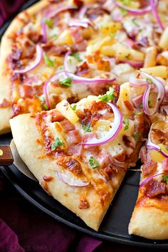 a close up of a pizza with onions on it