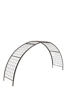 an arch made out of metal wire against a white background