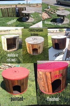 the instructions for how to build a dog house out of pallet wood and other materials