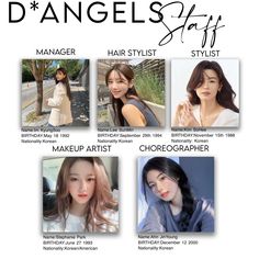 an advertisement for the hair stylist's event featuring models from different countries