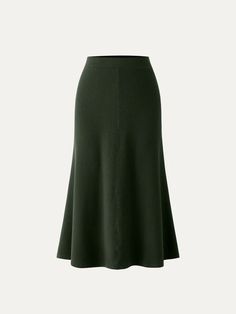 Ogl Brushed Inside A-Line Midi Skirt – OGLmove Midi Length, Midi Skirt, A Line, Elastic, Skirt