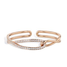 Rose Gold Pave Diamond Cuff Bracelet Bracelets Curated by H Luxury Diamond Cuff Bracelet In Rose Gold, Luxury Rose Gold Diamond Cuff Bracelet, Formal Rose Gold Diamond Cuff Bracelet, Rose Gold Cuff Bracelet, Diamond Cuff Bracelet, Gold Cuff Bracelet, Gold Bracelet Cuff, Vs Diamond, Gold Cuffs