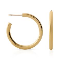 One Inch Gold Hoop Earrings One Inch, Only 1, Gold Hoop, Gold Hoop Earrings, Metal Jewelry, Mirror Table, Gold Bracelet, Hoop Earrings, Yellow Gold