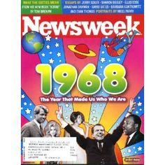 the cover of news week magazine, featuring an image of two men and one woman