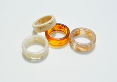 Chunky Resin Rings - Minimal plastic rings. Set of 4 resin rings in cream, caramel brown and amber colours.  Beautiful earth tone rings to mix and match. Super trendy and fashionable right now. These rings can be stacked for that statement look! Go for colourful, rainbow, or monochrome summer vibes. All rings are US size 6.5. Plastic Rings Jewelry, Cream Caramel, Plastic Rings, Resin Rings, Plastic Ring, Caramel Brown, Resin Ring, Rings Set, Amber Color