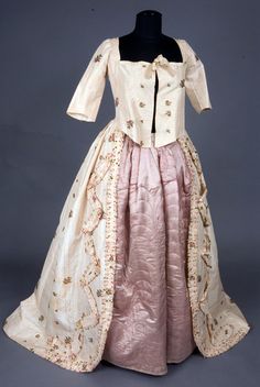 See more Embroidered Gowns, 1780s Fashion, Western Costume, Antoinette Dress