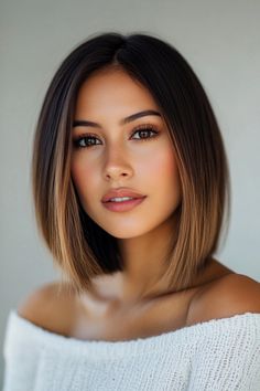 Click for More ➡️ | Save for Later ❤️ Elevate your everyday style with 30+ shoulder-length hairstyles for effortless elegance! These cuts offer the perfect balance of volume, texture, and sophistication. Straight Shoulder Length Hair Cuts, One Length Lob, Bob Ombre Hair, Lob Haircut With Bangs, Mid Hair, Shoulder Length Bob Haircut, Shoulder Length Hairstyles, Colour Hair, Brunette Hair With Highlights