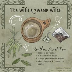 Tea With a Swamp Witch Witchy Wall Art - Etsy Water Of Whimsy, Swamp Witch, Wiccan Spell Book