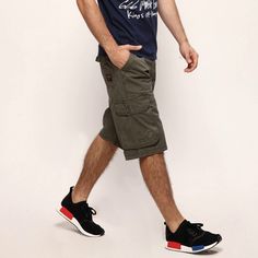 Gender: Men Item Type: Shorts Style: Casual Material: COTTON Waist Type: Mid Closure Type: Zipper Fly Fit Type: Loose Length: Knee Length Pant Style: Cross-pant Pattern Type: Solid Decoration: Button Pant Pattern, Shorts Style, Pant Style, Pants Pattern, Men's Casual, Fashion Pants, Cargo Shorts, Style Casual, Knee Length