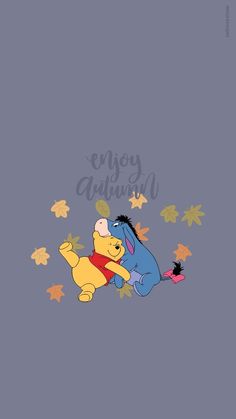 winnie the pooh and piglet hugging each other with stars around them on a blue background