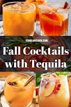 fall cocktails with tequila and apple cider