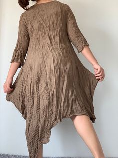 "COTTON GAUZE Long Sleeves Dress, Double Gauze cotton Dress easy to wear, Pullover style Measurements approximately: Shoulder: 18\" Armhole: 20\" Bust: 44\" - 46\" Hips: 48\" Length 36\" Material- DOUBLE GAUZE COTTON ❤️ PAYMENT We accept payments via PayPal only. ❤️❤️ Shipping: via DHL Express. - All items will be shipped within 1 business day after received payment. ❤️❤️ Delivery Time : USA only 3 business days Canada: 3 business days France: 3 business days Germany 3 business days North Americ Maxi Pants, Yoga Trousers, Cotton Gauze Fabric, Long Sleeves Dress, Rayon Pants, Boho Pants, Sleeves Dress, Gauze Fabric, Double Gauze