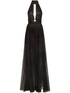 Philipp Plein Chiffon Gown - Farfetch Black Floor-length Halter Evening Dress, Luxury Halter Neck Evening Dress For Wedding, Elegant Embellished Halter Dress For Formal Occasions, Elegant Evening Halter Neck Pre-draped Maxi Dress, Elegant Embellished Halter Evening Dress, Formal Pre-draped Halter Neck Evening Dress, Pre-draped Halter Neck Maxi Dress For Evening, Luxury Halter Neck Formal Evening Dress, Luxury Halter Neck Evening Dress For Formal Occasions