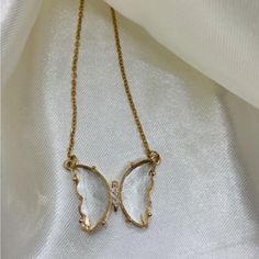 Brand New. My Business Is Closing Down So I Have Tons Of Stuff! Will Come With Our Cute Packaging Everyday Gold Glass Necklaces, Chic Glass Jewelry As Gift, Trendy Clear Jewelry With Adjustable Chain, Trendy Clear Glass Jewelry, Delicate Glass Chain Jewelry, Cute Nike Shoes, Cute Nikes, Cute Packaging, My Business