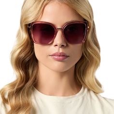 Glam up and go with our statement Clarisse sunnies, showcasing an oversized fit, chic cat eye, and luxe gold temples. Dressy Shirts, Diff Eyewear, Belt Purse, Scarf Headband, Gradient Sunglasses, Accessories Rings, Pink Candy, Pink Crystal, Event Dresses