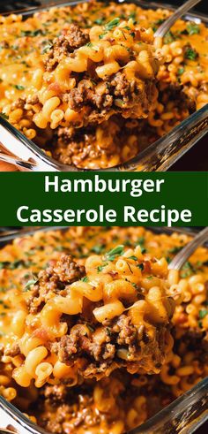 hamburger casserole recipe with cheese and ground beef