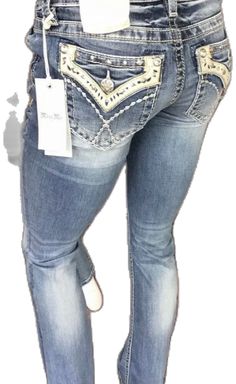 Casual Silver Jeans, Boot Bling, Dark Wash Bootcut Jeans, Long Gone, Medium Wash Jeans, Boot Cut Denim, Miss Me Jeans, Jeans Color, Mid Rise Jeans