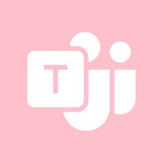 the letter j in white on a pink background