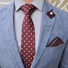 Polka Dot Burnt Red Tie