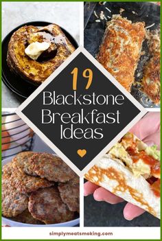 black stone breakfast ideas with text overlay