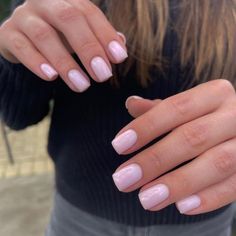 Nails Blush Pink, Nails Pale Pink, Acrylic Nails Squoval, Pink Nails Light, Nails Squoval, Nail Colors For Pale Skin, Light Pink Acrylic Nails, Blush Pink Nails