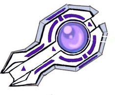 a drawing of a purple and white object