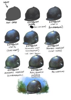 the different types of helmets are shown in this drawing lesson, which shows how to draw them