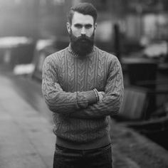 Ricki Hall, Noir Photography, Classic Mens Hairstyles, Beard Hairstyle, Beard Love, Beard Tattoo, Awesome Beards, Beard Life