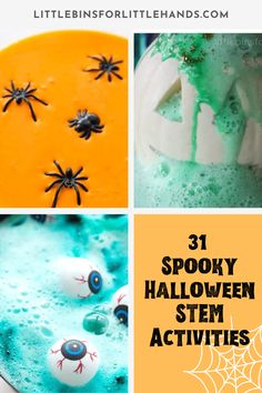 halloween activities for kids that include spooky eyes, spider webs and more