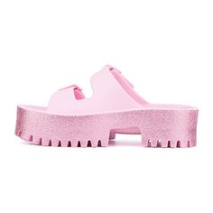 Relaxed summer style from beach to boardwalk: A glitter finish illuminates our sparklez slide sandal, featuring a double-strap upper and lug sole.Closure Type: Buckle, Slip-OnPlatform Shoe Height: 4 1/2 InchesUpper/Outer Base Material: 100% EvaShoe Lining Material: VinylSole Material Content: 100% EvaToe Type: Open ToeShoe Strap Type: Adjustable StrapHeel Style: Wedge HeelCountry of Origin: Imported Trendy Glitter Open Toe Sandals, Trendy Open Toe Glitter Sandals, Pink Glitter Sandals For Summer, Open Toe Glitter Sandals For Beach, Pink Glitter Sandals For Spring, Spring Vacation Glitter Sandals, Olivia Miller, Lug Sole, Slide Sandals